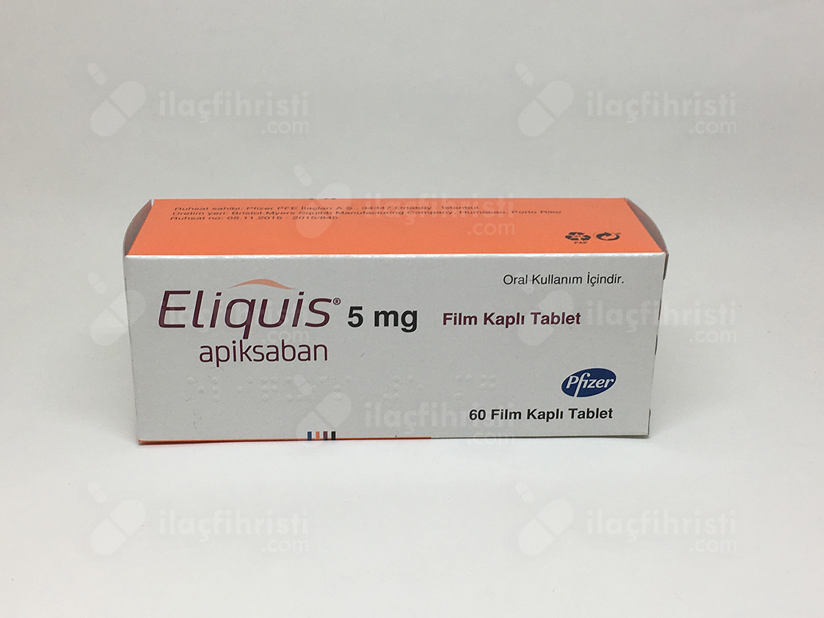 Eliquis 5 mg 60 film kaplı tablet