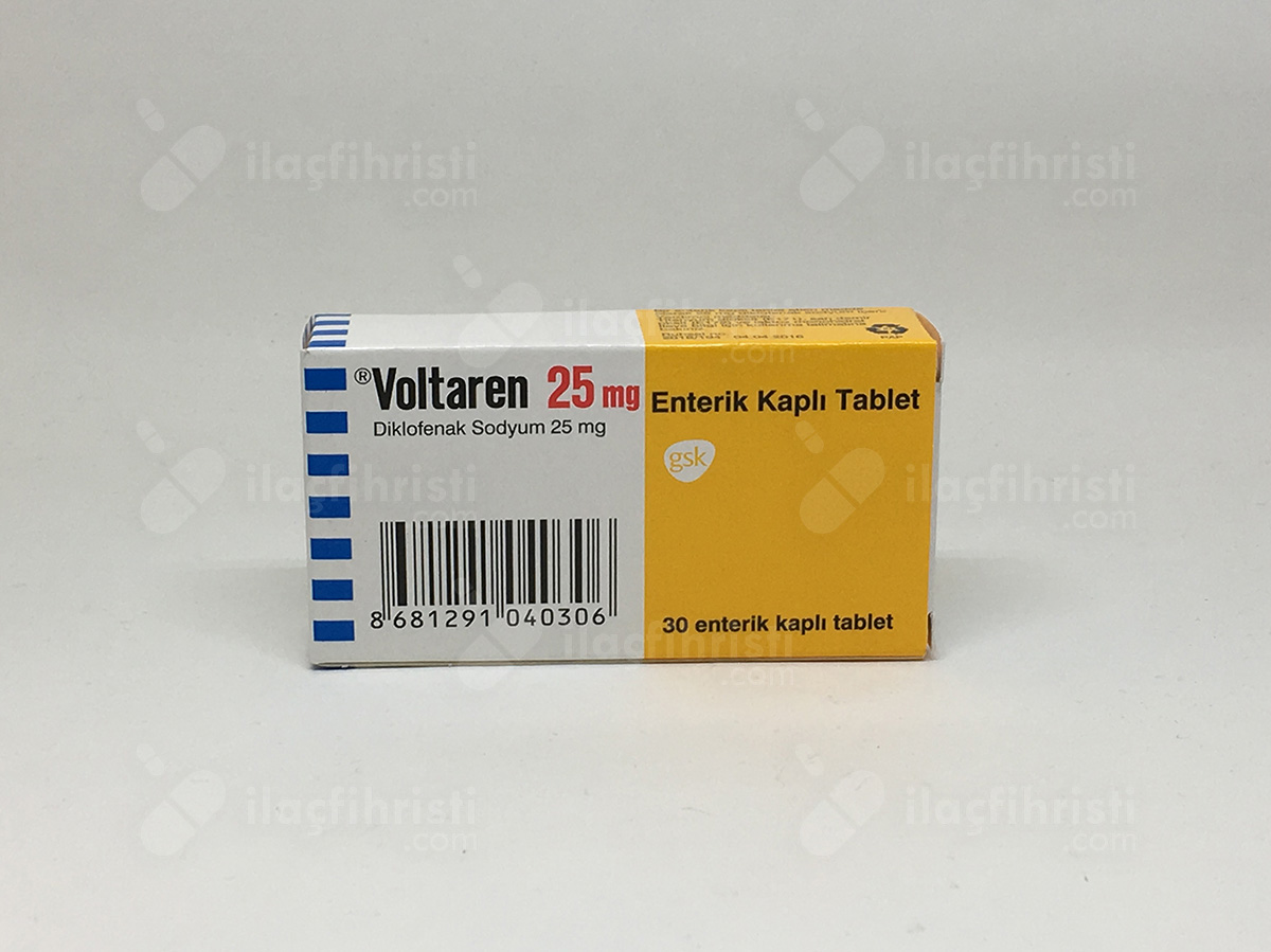 Voltaren enterik kaplı 25 mg 30 tablet