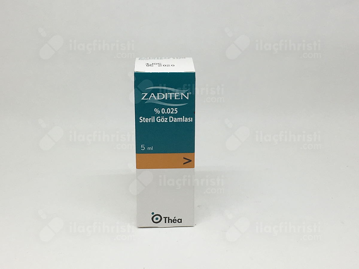 Zaditen % 0,025 steril göz damlası 5 ml