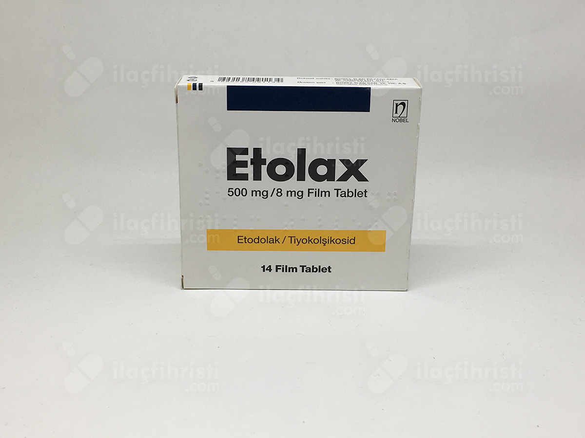 Etolax 500 mg/8 mg 14 film tablet