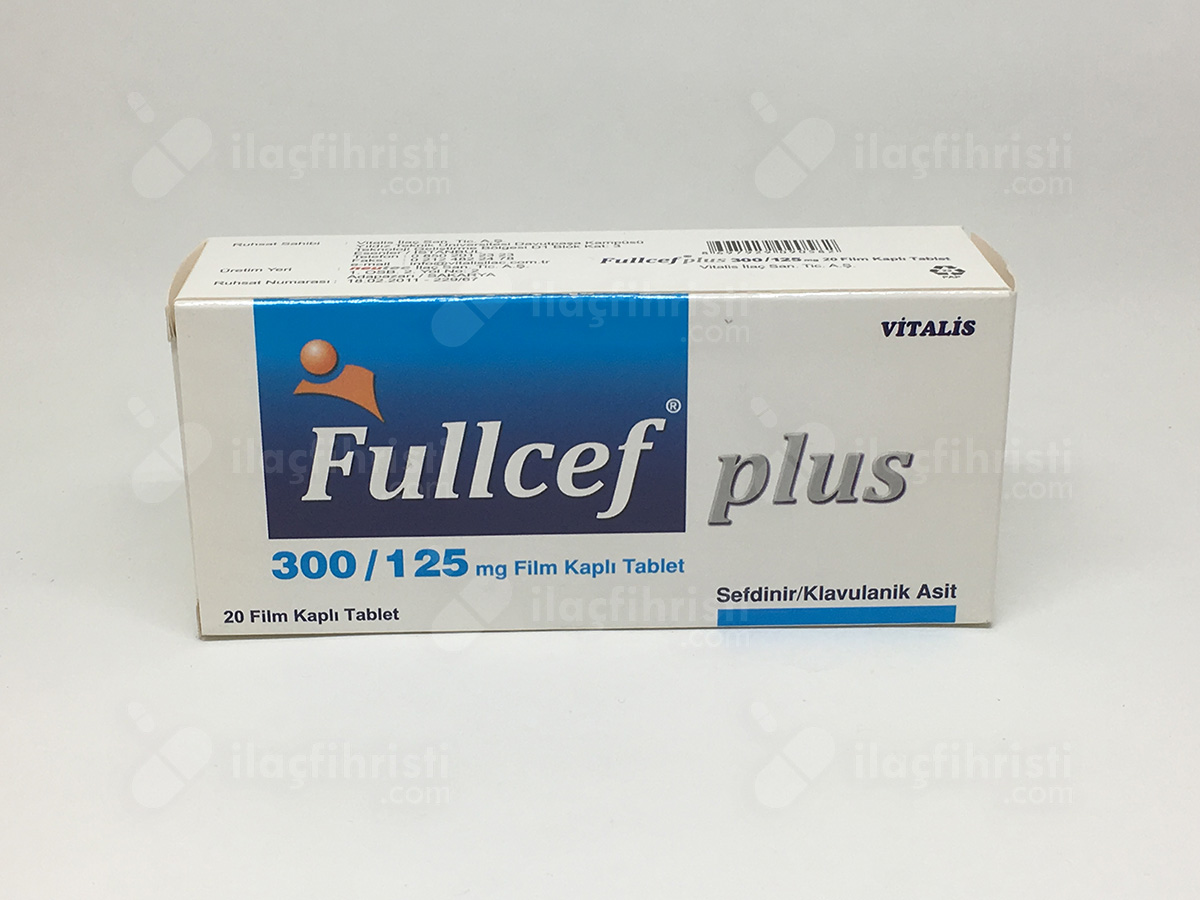Fullcef plus 300/125 mg 20 film kaplı tablet