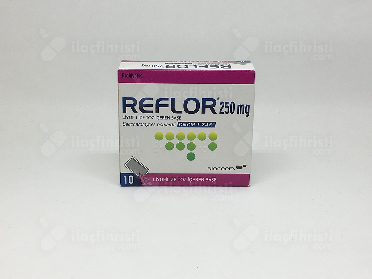 Reflor 250 mg liyofilize toz içeren 10 saşe