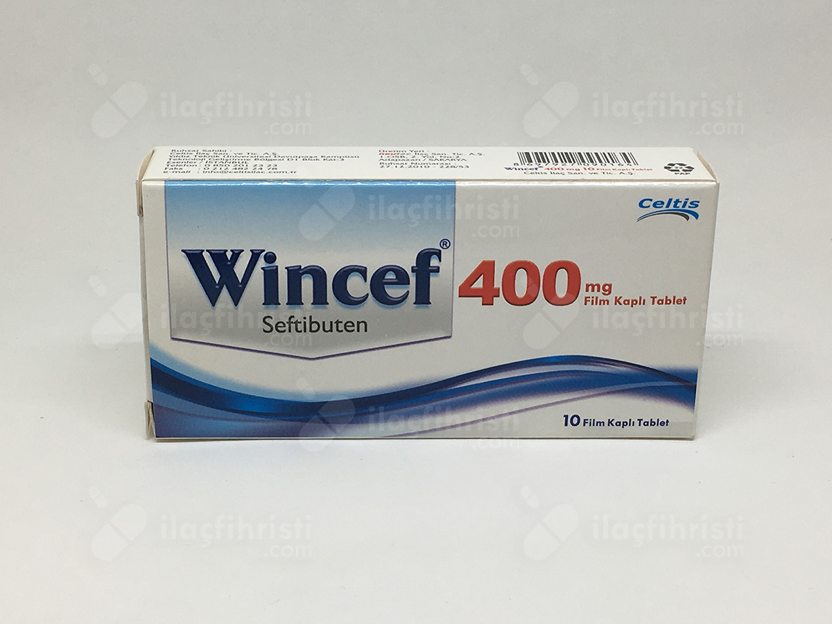 Wincef 400 mg 10 film kaplı tablet