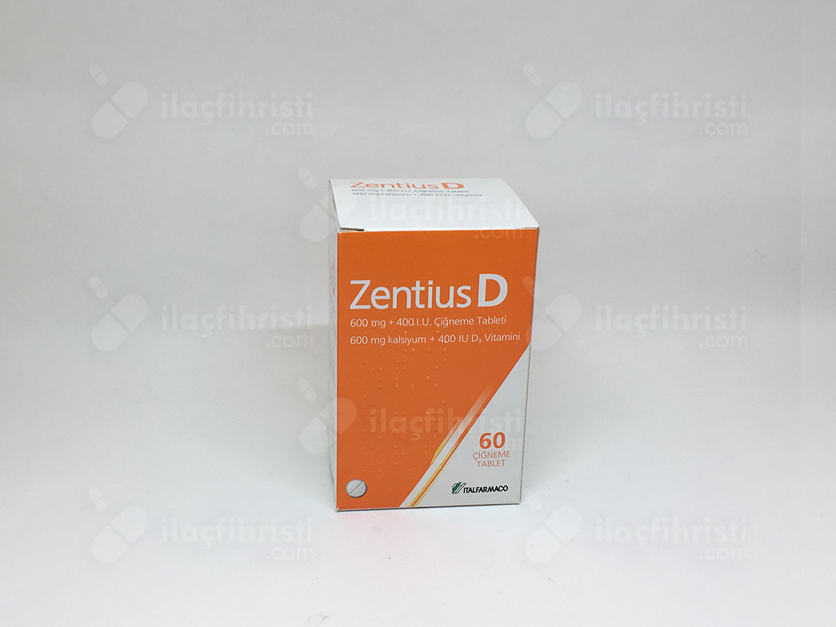 Zentius d 60 çiğneme tableti