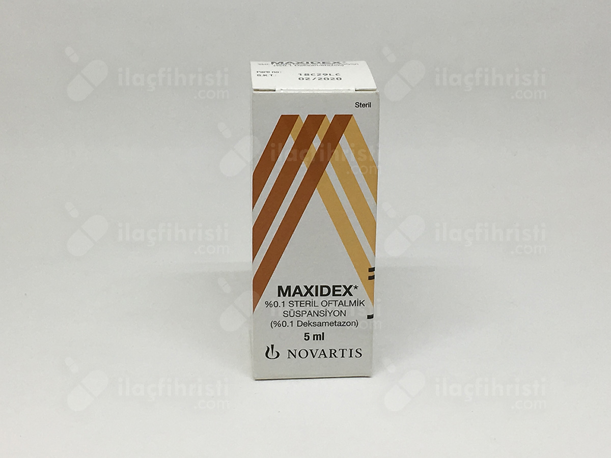 Maxidex %0,1 steril oft. süspansiyon (5 ml)