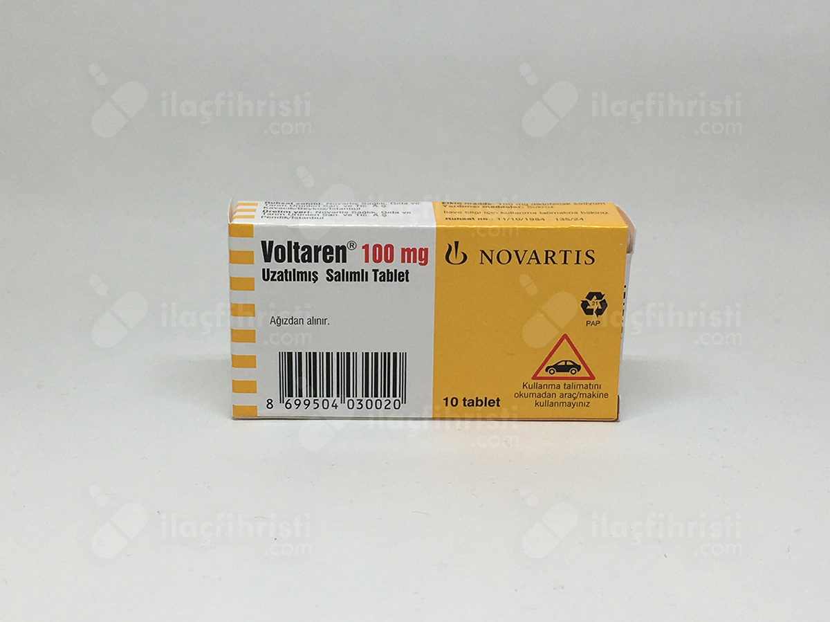 Voltaren retard 100 mg 10 tablet prospektüs, Kullanma Talimatı, kısa