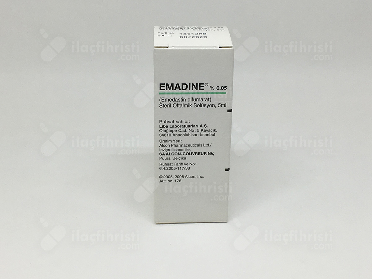 Emadine % 0,05 5 ml oftalmik solüsyon