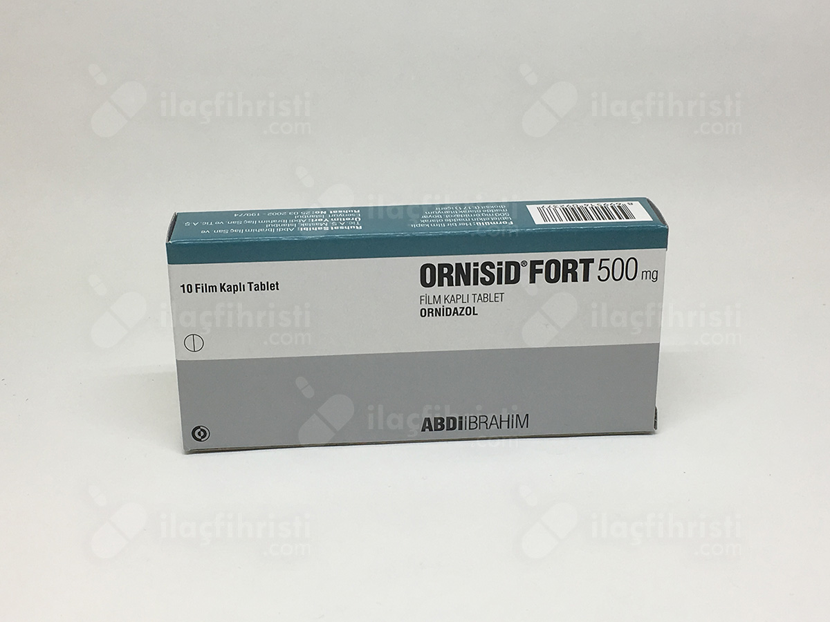 Ornisid fort 500 mg 10 film tablet prospektüs, Kullanma Talimatı, kısa .