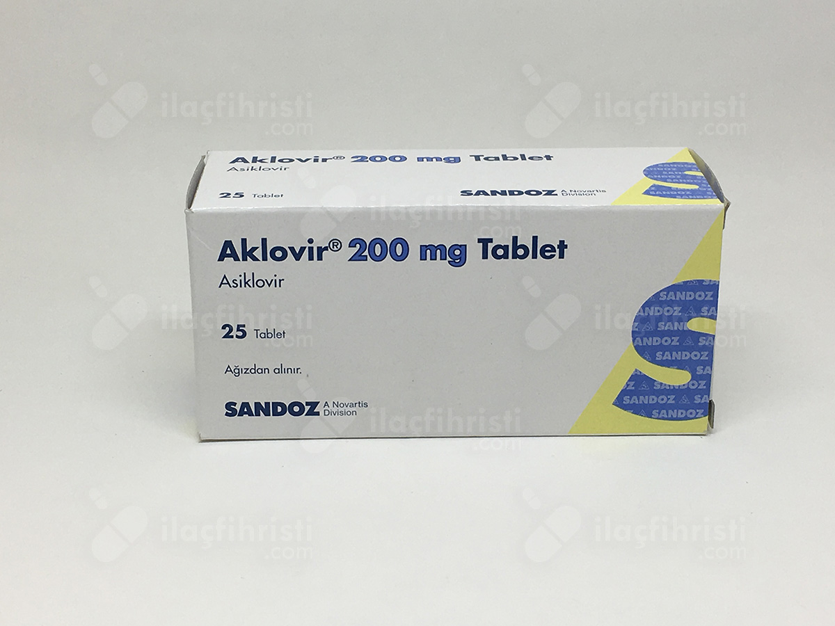 Aklovir 200 mg 25 tablet