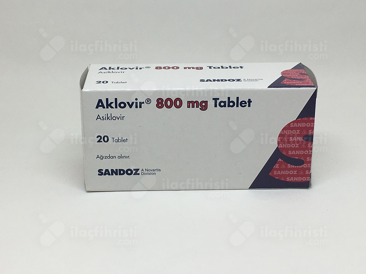 Aklovir 800 mg 20 tablet