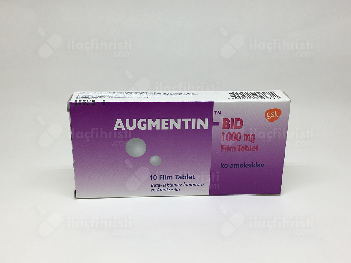Augmentin bid 1000 mg 10 film tablet