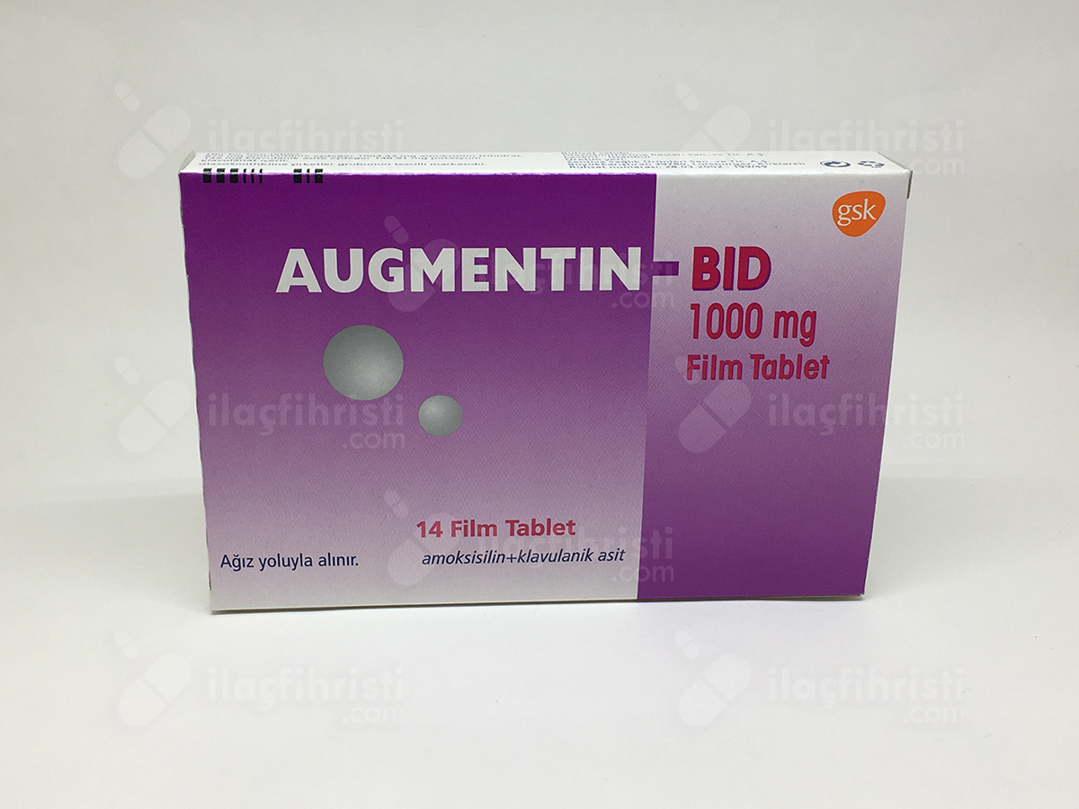 Augmentin bid 1000 mg 14 film tablet