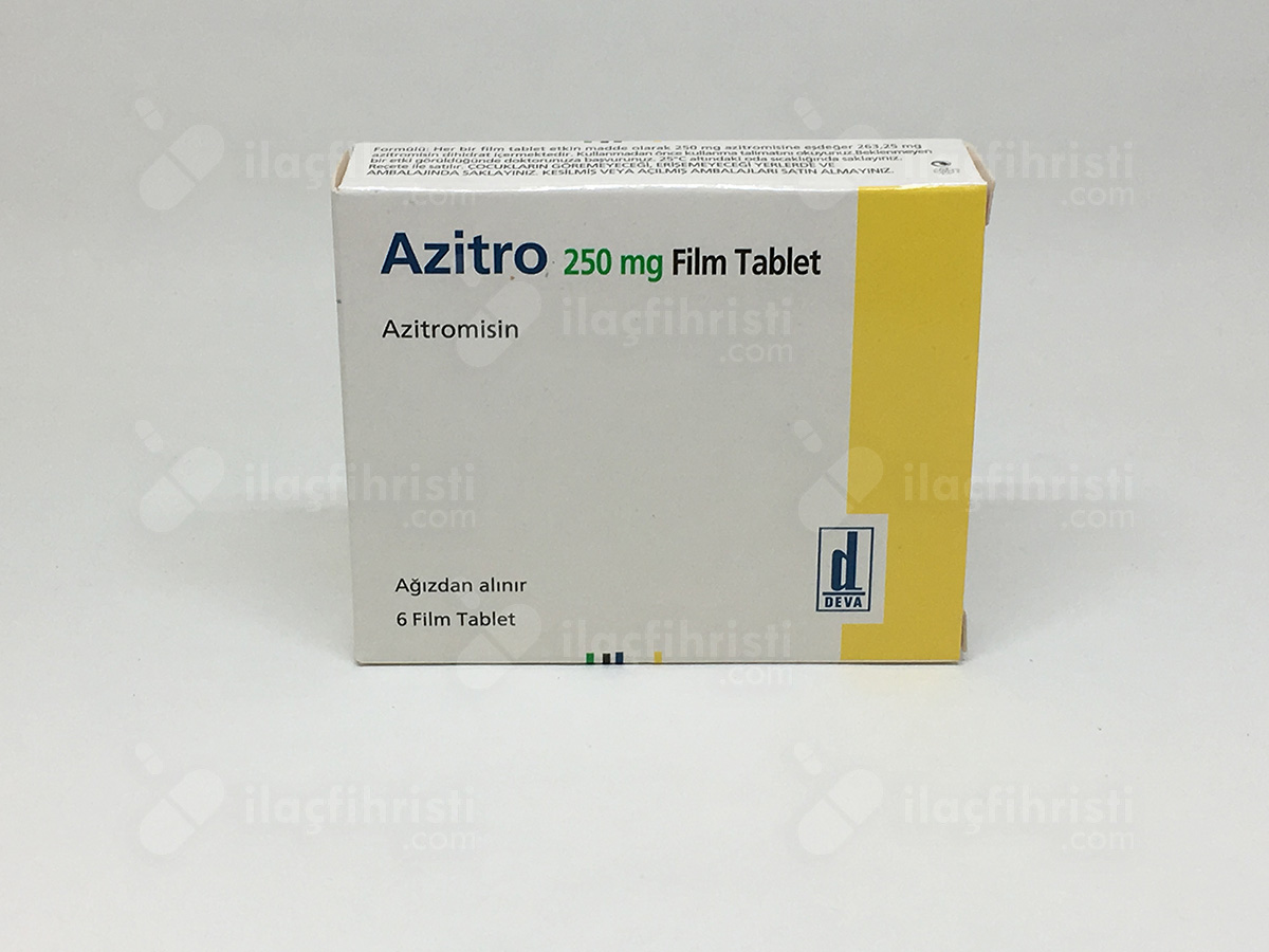 Azitro 250 mg 6 film tablet