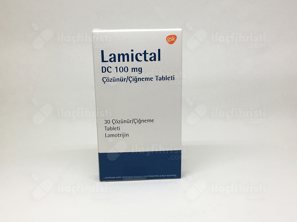 Lamictal dc 100 mg cozunur 30 çiğneme tableti
