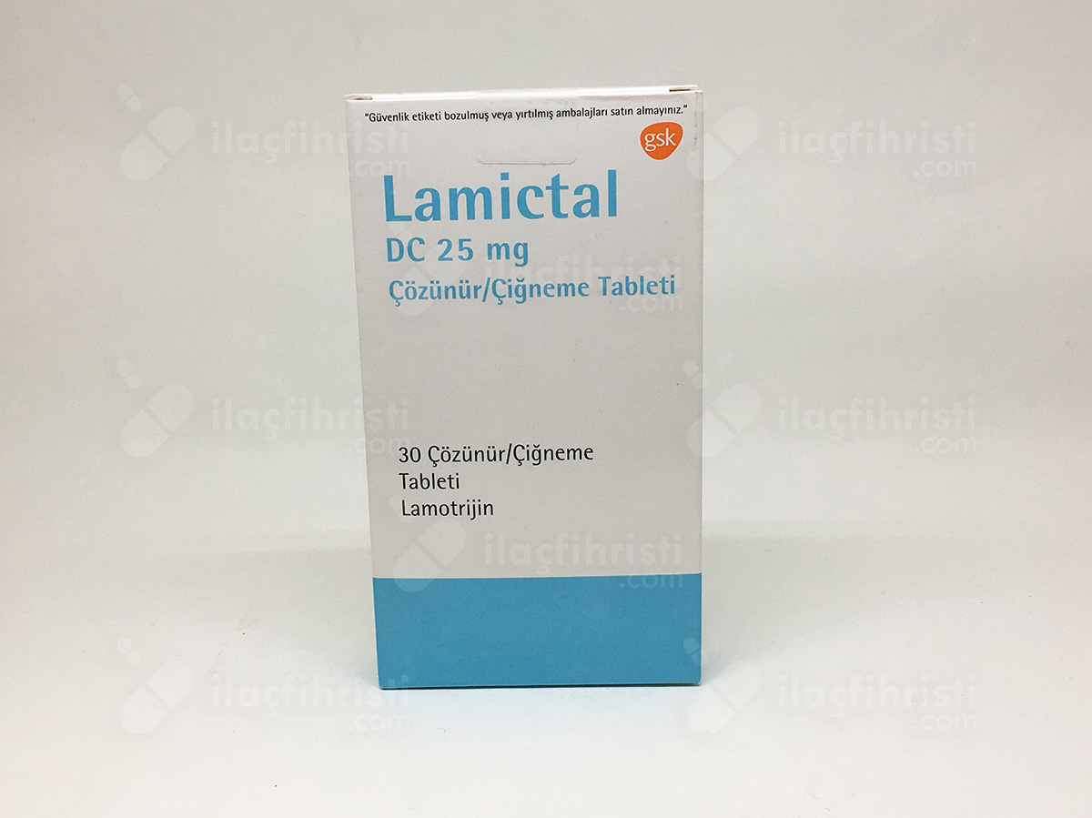 Lamictal dc 25 mg cozunur 30 çiğneme tableti