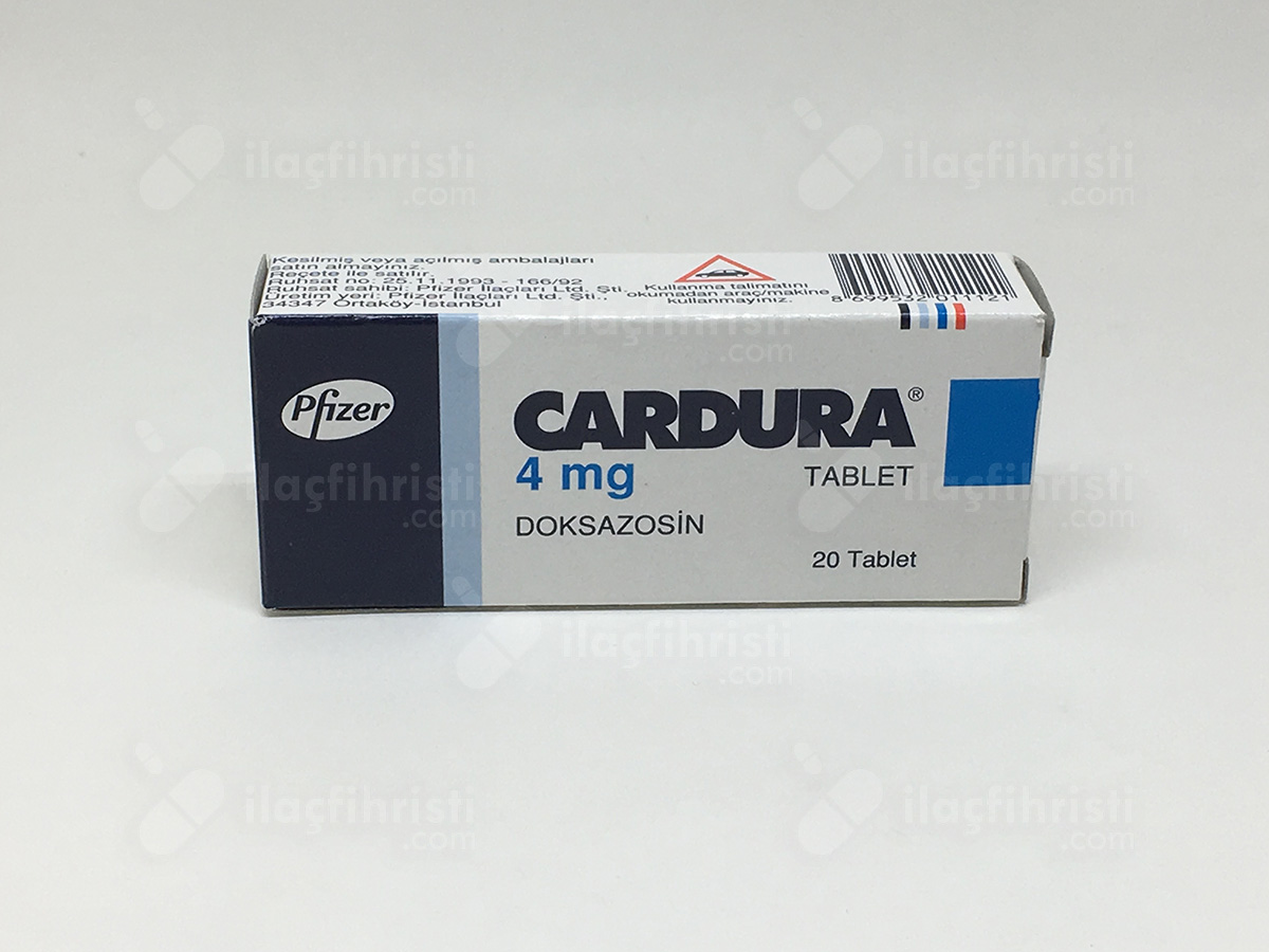 Cardura 4 mg 20 tablet