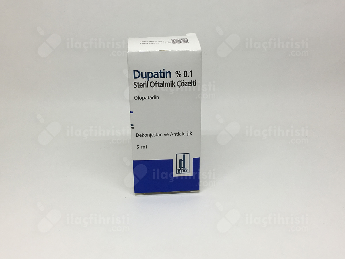 Dupatin % 0.1 steril oftalmik çözelti(1şişe) 5ml