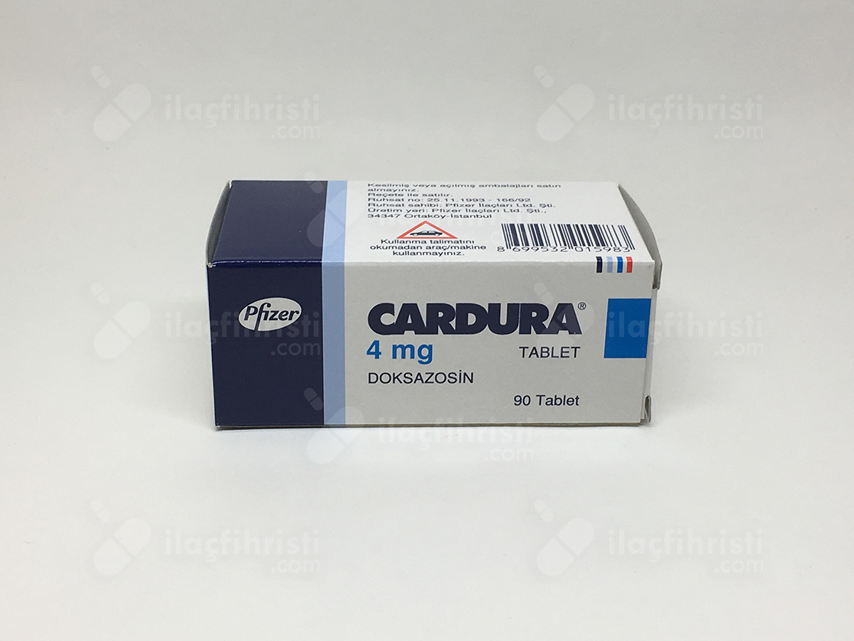 Cardura 4 mg 90 tablet