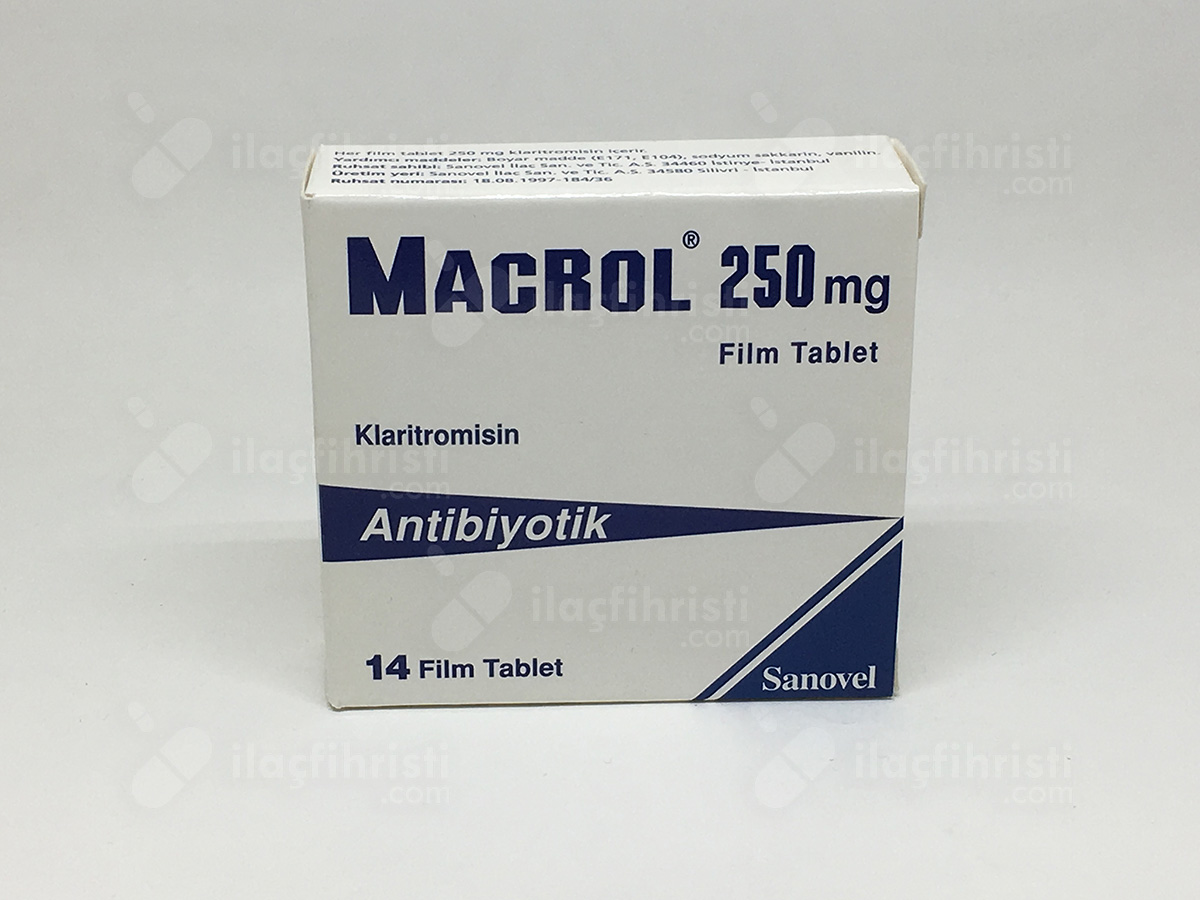 Macrol 250 mg 14 film tablet