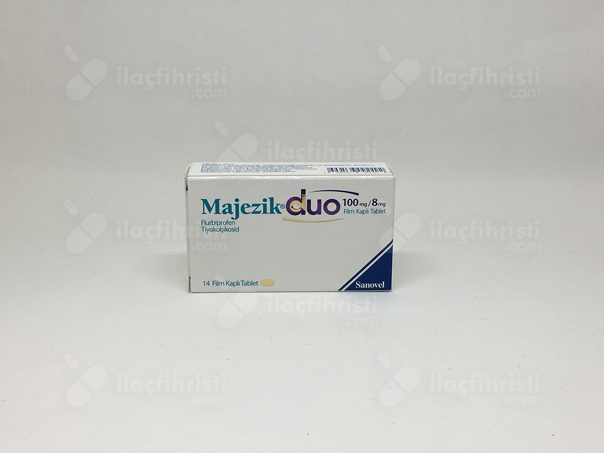 Majezik duo 100 mg/8 mg 14 film kaplı tablet