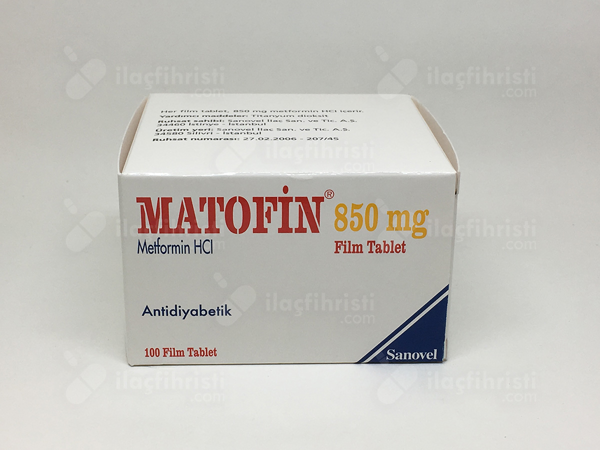 Matofin 850 mg 100 film tablet