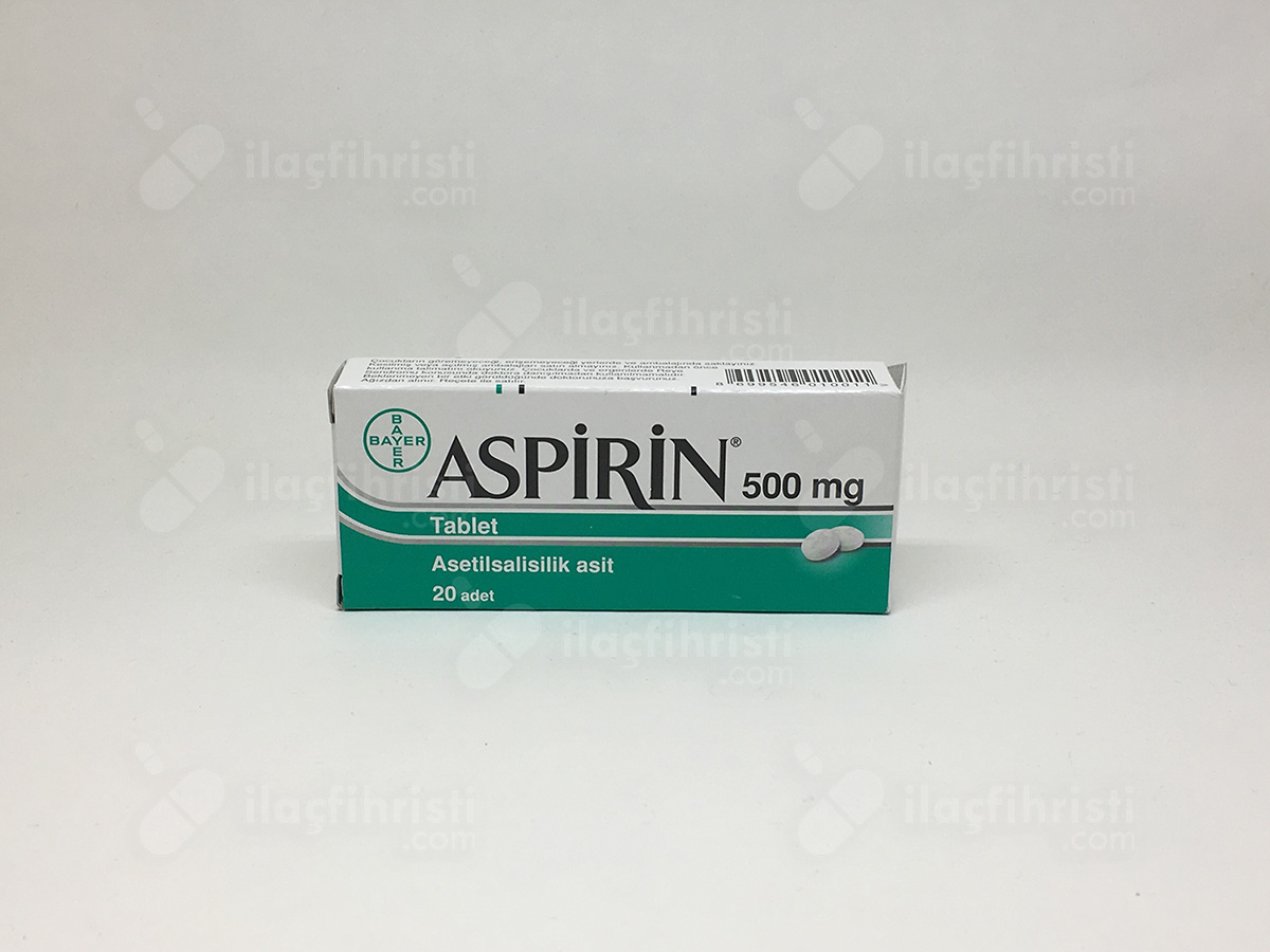 Aspirin 500 mg 20 tablet