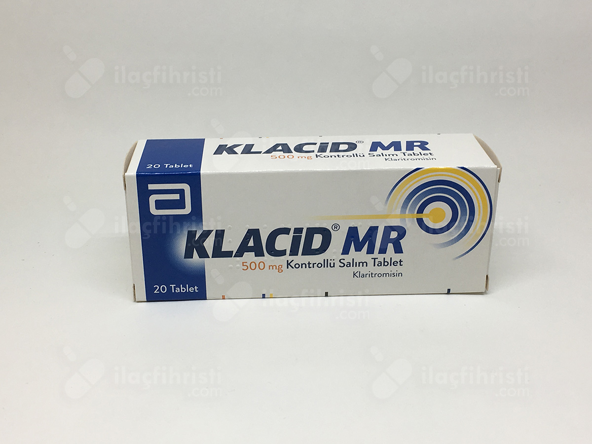 Klacid mr 500 mg 20 kontrollü sal. tablet