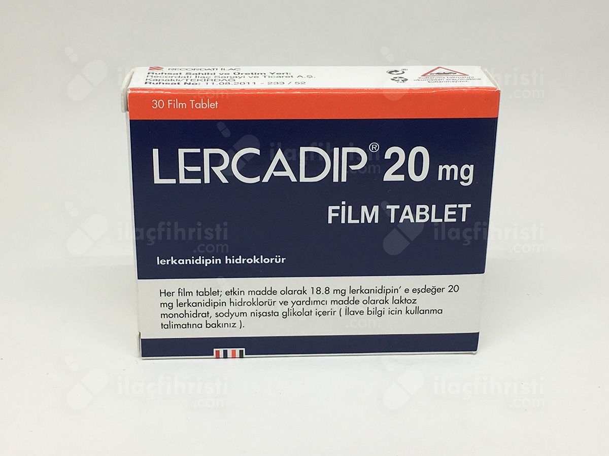 Lercadip 20 mg 30 film tablet