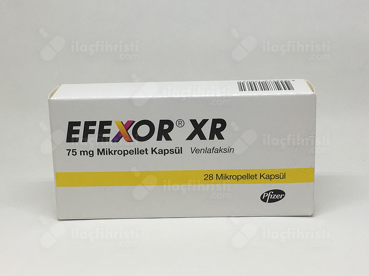 Efexor xr 75 mg 28 kapsül