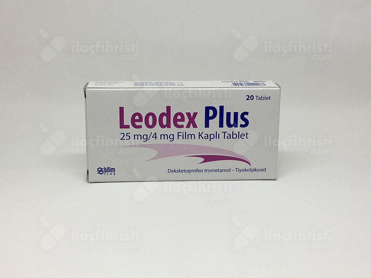 Leodex plus 25 mg/4 mg 20 film kaplı tablet