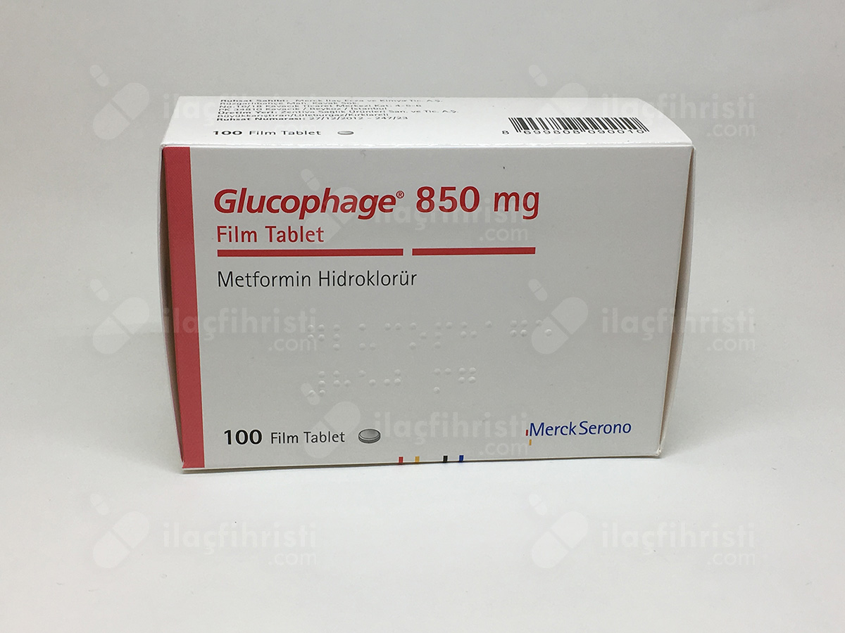 Glucophage 850 mg 100 film tablet