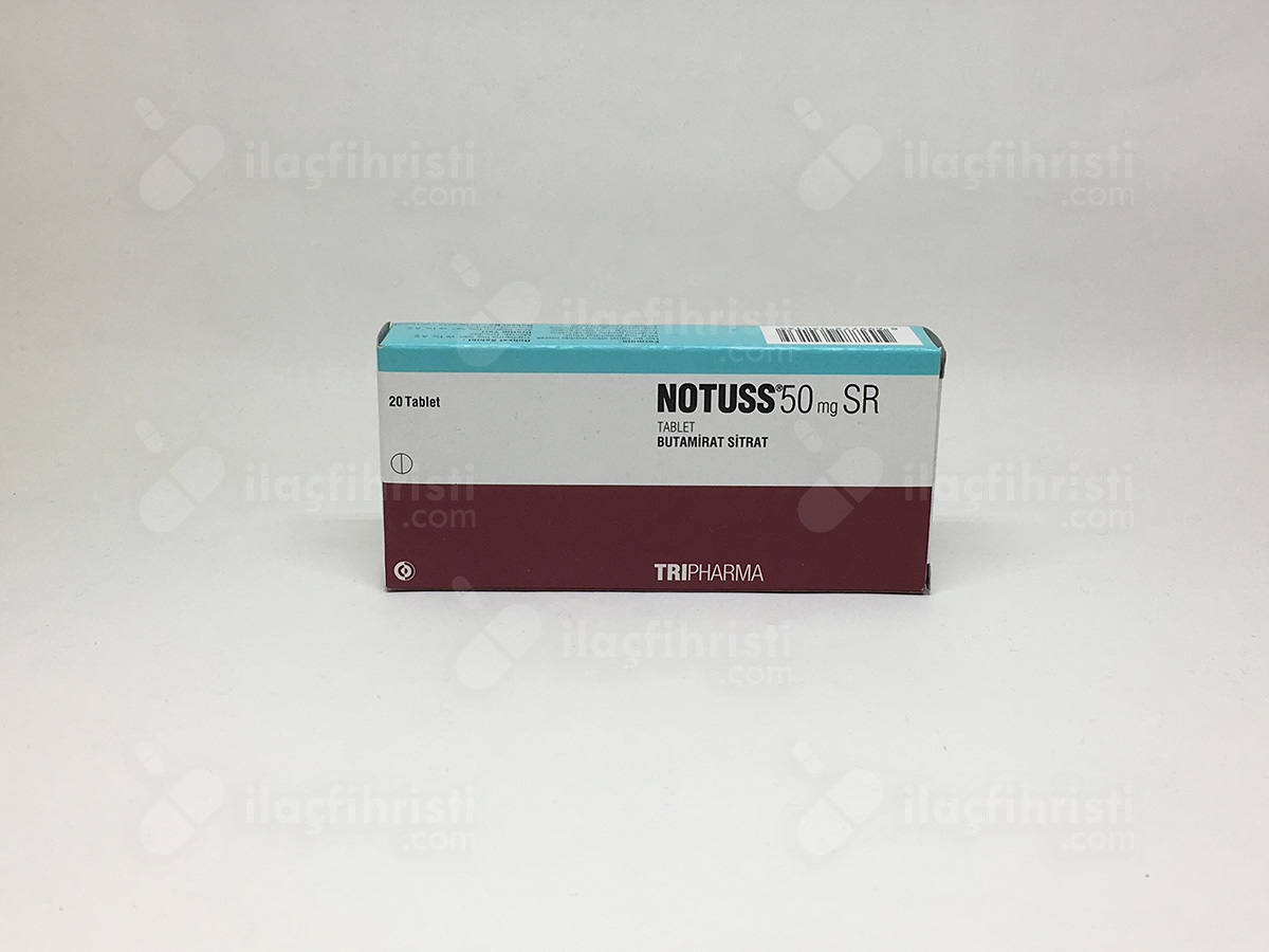 Notuss 50 mg sr 20 tablet